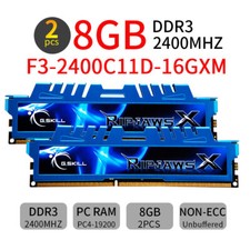 G.Skill Ripjaws X 16GB 2x 8GB DDR3 OC 2400MHz PC3-19200 240Pin Desktop Memory AB picture