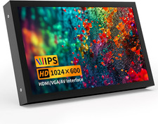 7 Inch Small Monitor, 1024×600 IPS Mini Monitor with Built-In Speakers/Hdmi/Vga/ picture