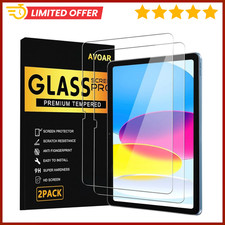 AVOAR 2 Pack Screen Protector for iPad 11th A16 2025 & 10th Generation BLACK picture