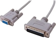 Lot of Qty 10 Startech SCNM925FM New DB9F DB25M Null Modem Cables, 10ft, Black picture