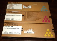 Genuine Set of 3 Ricoh MAGENTA CYAN YELLOW Toner Cartridge C252HA  SP C252HA NEW picture