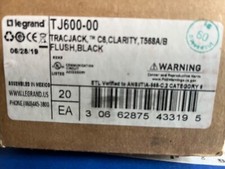 TJ600-00 Clarity,Tracjack T568A/B, flush, black  ( Lot of 17 pcs  new open box) picture
