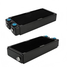 OCOCOO  240mm Copper Radiator 45mm Thick 5-Port Multiport G1/4 PC Water Cooling picture