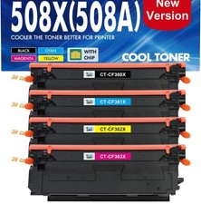 Palmtree 508X 508A Toner Cartridge Set 4-Pack Toner High Yield Replacement  picture