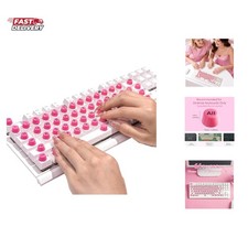 64 Pcs Keyboard for Long Nails with Letters, Self-Adhesive Keyboard Stickers ... picture