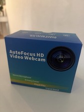 Auto-Focus Full HD Webcam, Stereo Microphone, Privacy Cover, Plug & Play, Black picture