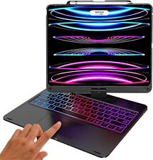 For iPad Pro 12.9 6th/5th/4th/3rd Gen Touchpad Keyboard Case With 360° Rotatable picture