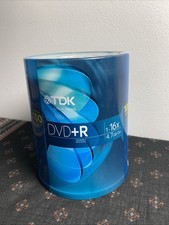 TDK DVD+R 100 Pack 4.7GB 16X Blank Recordable Discs NEW SEALED Spindle picture