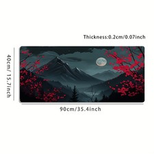1 Large-sized Esports Gaming Mouse Pad Featuring a Moonlit Night Landscape wit picture