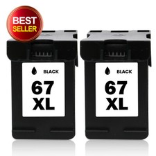 2PK 67XL Ink Cartridges Black For HP DeskJet 2755 4155 4158 Envy 6075 6052e 6455 picture