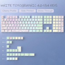 Letter Drive Topographic PBT Keycaps 98/133 Key Cherry Profile Side Print MX picture