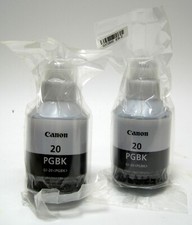 Canon 20 PGBK Black Ink Set Of Two 170 ml New Sealed No Box picture