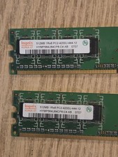Lot Of 2 HYNIX 512MB 1Rx8 PC2-4200U-444-12-D3 DDR2-533MHz non-ECC Unbuffered picture