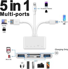 5 in 1 Memory Card Reader USB 3.0 OTG Adapter SD Card Reader For iPhone/iPad Lot picture