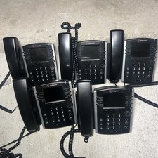 * LOT OF 5* Polycom VVX 411 PoE IP Business VOIP Phones + Stands 2201-48450-001 picture