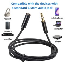 3.5mm Audio Extension Cable Headphone Stereo Cord Male to Female AUX Car MP3 lot picture