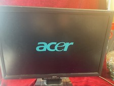 ACER 19” W Monitor In Original Carton Works Good. W/STAND & POWER CORD picture