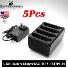 5PCS 4-Slot Battery Charger for Zebra TC70 TC72 TC75 TC77 SAC-TC7X-4BTYPP-01 US picture