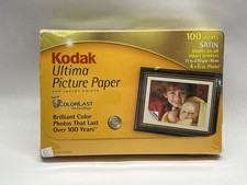 100 count - Kodak Ultima Photo Paper SATIN Photo Picture Paper 4x6 Sheets Inkjet picture