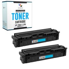 2PK CMYi Replacement 206A Cyan Cartridges for HP Color LaserJet Pro MFP M283fdn picture