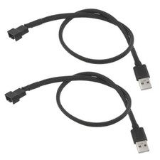PIYNAYO 5V USB Fan Power Adapter Cable 19.6 inch (50cm) Black for 3-pin / 4 picture