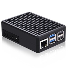GeeekPi Aluminum Case for Raspberry Pi 5, Passive Cooling Black, picture