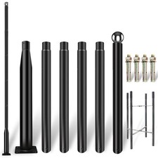Street Light Pole 20ft Tall - Outdoor Solar Split Street Lamp Post Light Pole... picture