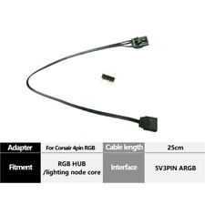 New For Corsair RGB to Standard ARGB 3-Pin 5V 25cm Adapter Connector US picture