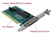ISA LPT Parallel Port 8 bit DB25 Printer Card LJKMP101 picture