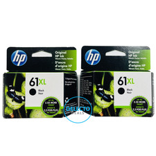 2-PACK GENUINE HP 61XL Black Ink CH563WN DESKJET 2540 2541 2544 SEALED BOXES picture