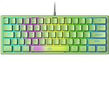 FREEWOLF K61 Wired Mechanical Keyboard, 61 Keys Compact, RGB Backlit, Mixed Col picture