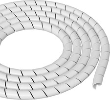 8.2ft White Cord Wrap, Spiral Cable Sleeve, Expands 0.39-1.5in Diameter, Wrap by picture