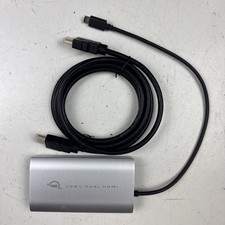 OWC USB-C to Dual HDMI AV Adapter 1:2 Split Plug and Play Silver/Black+6ft HDMI picture