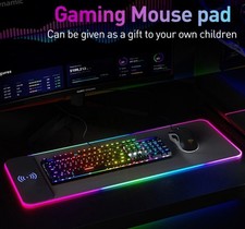 🎮 Wireless Charging RGB Gaming Mouse Pad  Charge · Glow · Game — 15W Fast Charg picture