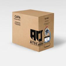 CAT6 Plenum Ethernet Cable 1000FT, 23AWG 550MHz UTP Blue picture