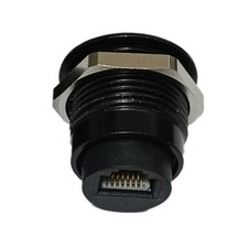 Two Port RJ12 6P6C Panel Mount Connectors Gold Plateds Contacts Telephony picture