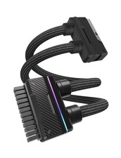 UNIFAS ARGB 24Pin PC PSU Extension Cable,16AWG ATX 24Pin Power Extension,Unif... picture