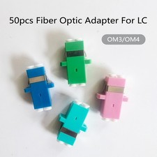 50pcs OM3/OM4 Fiber Connector LC-LC Fiber Optic Adapter Duplex Mode Coupler picture