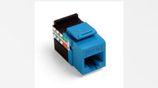 LEVITON GIGAMAX CAT 5E QUICKPORT JACK, 5G108-RL5 - BLUE picture