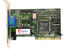 RARE VINTAGE AOPEN PG128PLUS S3 TRIO 3D/2X 4 MB AGP VGA CARD 91AC821008 MXB139 picture