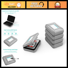 Portable 3.5 Inch External Hard Drive Storage Holder for PC - 5 Pack (Gray) picture