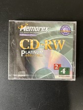 Memorex CD-RW Platinum 4x Rewrite Speed 650 MB 74 Min (1999) New Sealed picture
