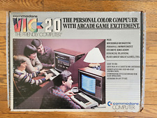 Commodore Vic-20 Vintage Computer in Original Box w/ Cords -Untested- Powers ON picture