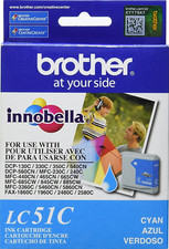 New Genuine Brother LC51 Cyan Ink Cartridge DCP-130C, DCP-330C, DCP-330CN picture