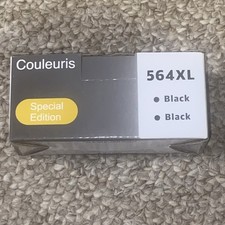 Couleuris 564 XL Printer Black Ink 2 Cartridge Box Sealed Brand New picture