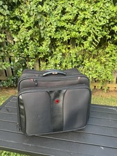 SwissGear Wenger Patriot II 17in Rolling Laptop Briefcase Carry-On Black picture