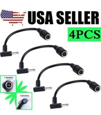 4pcs DC Power Charger Converter Adapter Cable 7.4mm To 4.5mm HP Blue Tips # X511 picture