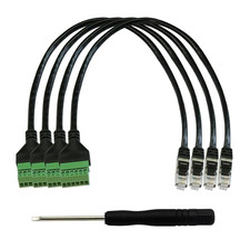 4PCS 1Ft RJ12 to 6 Pin Screw Terminal,Rj12 Male Plug to Solderless 6P Screw picture