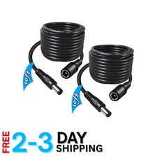 2-Pack 10FT DC Power Extension Cable for CCTV & LED Devices - 5.5mm x 2.1mm picture