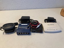 Vintage Network Hardware Lot Netgear Linksys Belkin Audiovox Hubs picture